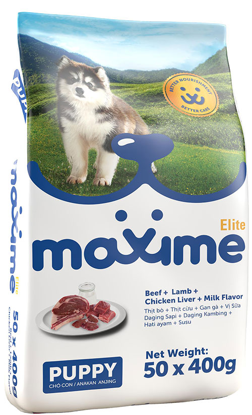 Maxime Elite Dog Food - Puppy - Beef, Lamb, Chicken Liver & Milk Flavor