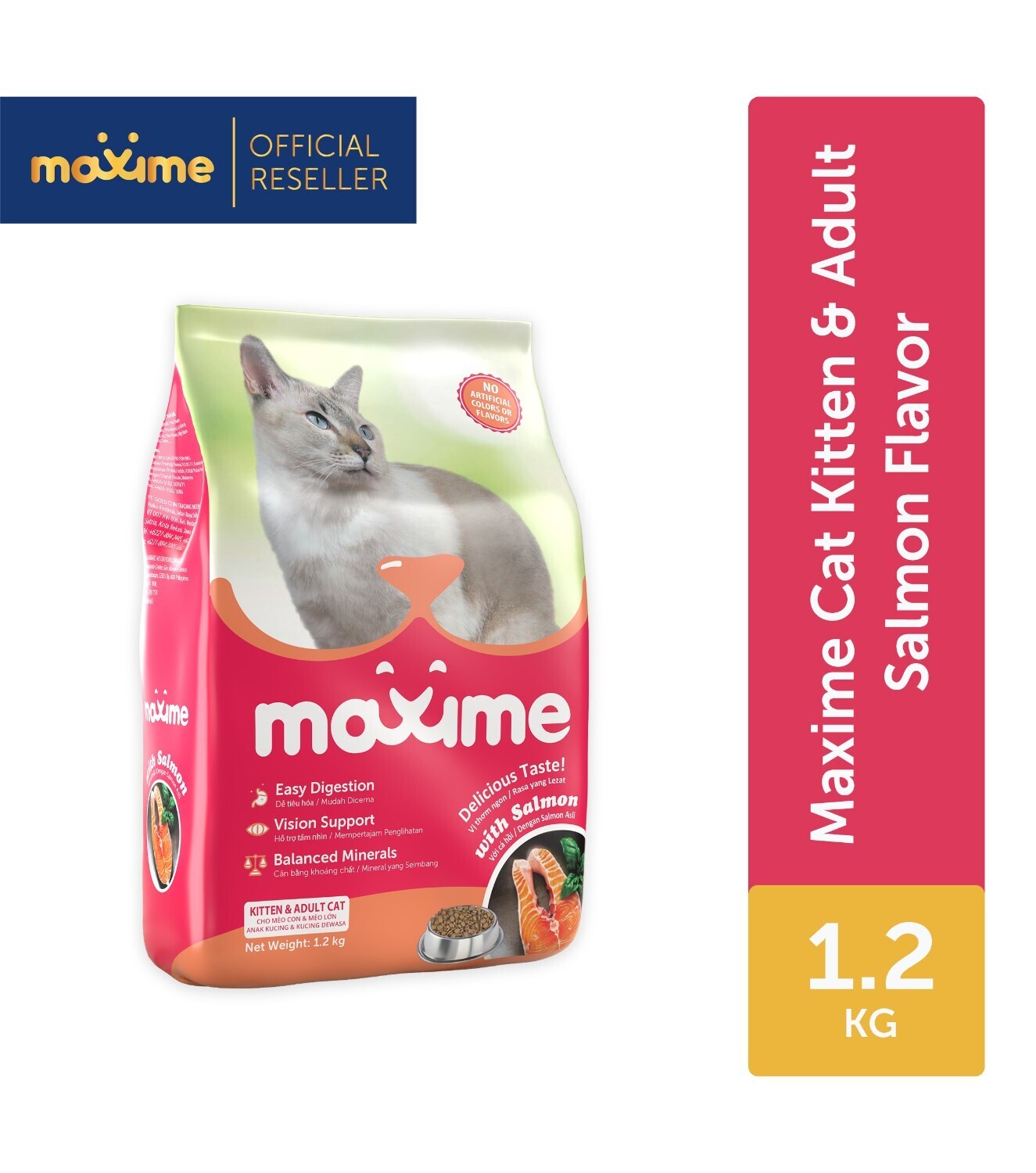 Maxime Standard Kitten Cat - Salmon - 1.2kg Packaging