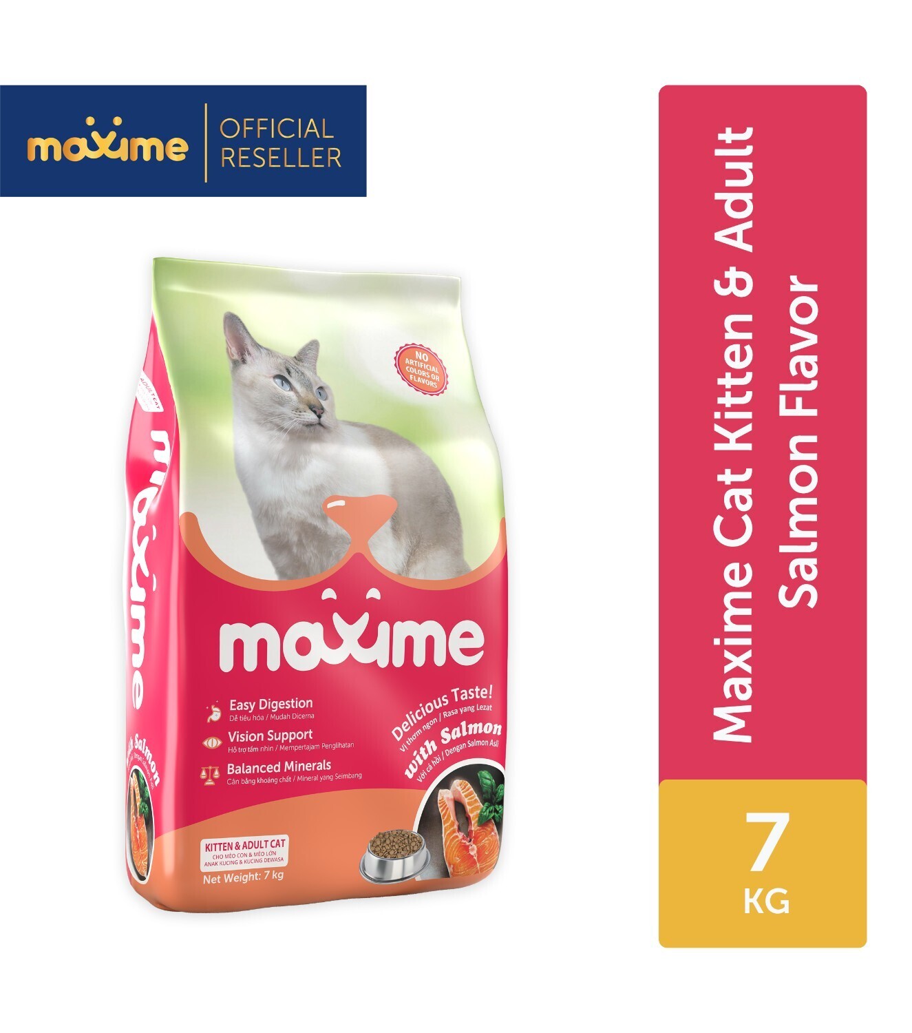 Maxime Standard Kitten Cat - Salmon - 7kg Packaging